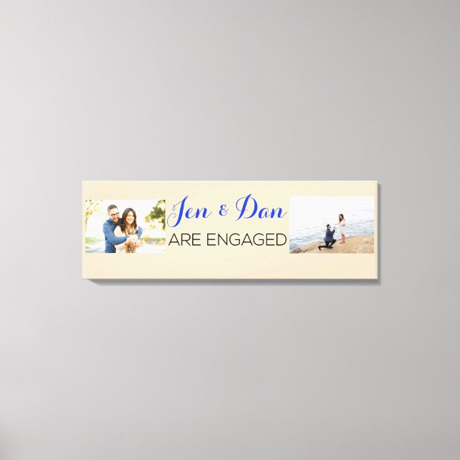 Toile Cadeau Fiançailles personnalisé (Recto)