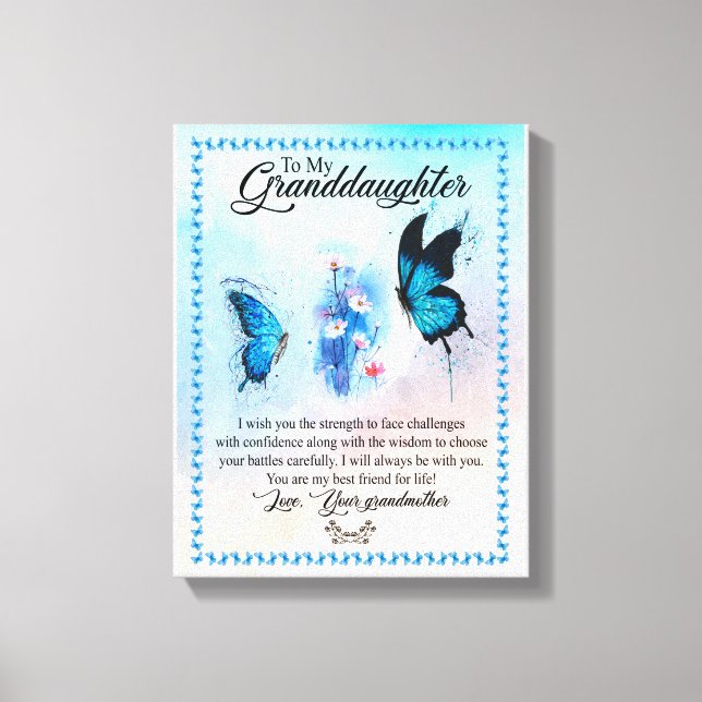 Toile Cadeau Grandgirl | Love Grand-mère Famille Groupe (Recto)