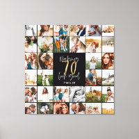 Cadeau moderne 70e anniversaire multi-photo script