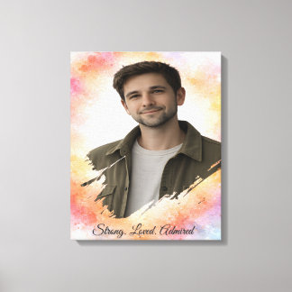 Toile Cadeau personnalisé de Saint-Valentin aquarelle po