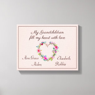 Toile Cadeau personnalisé pour grand-mère