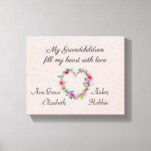 Toile Cadeau personnalisé pour grand-mère