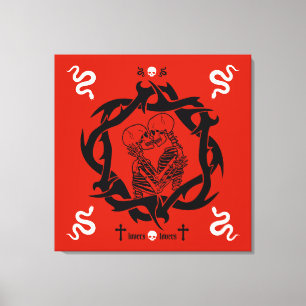 Toile Cadeau pour amoureux gothiques romantiques sombres