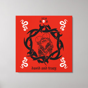 Toile Cadeau pour amoureux gothiques romantiques sombres