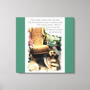 Toile Cadeaux d'amour berger allemand