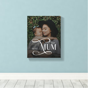 Toile Cadeaux de fête des mères photo Meilleure maman mo