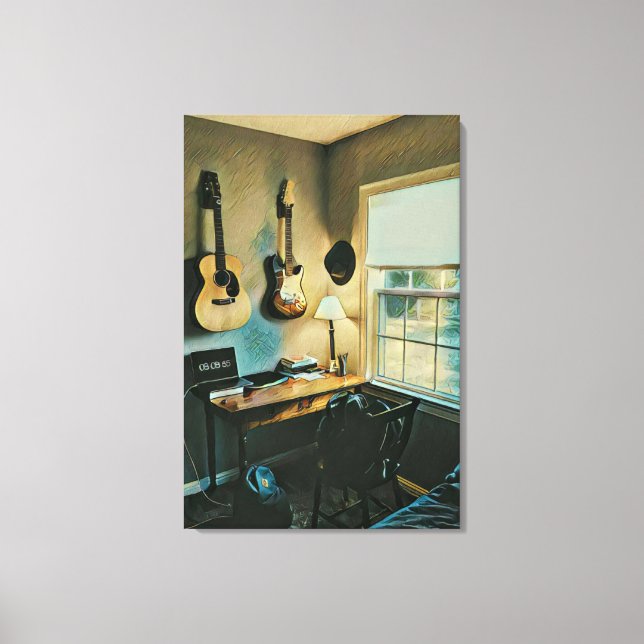 Toile Cadeaux de guitare pour petite amie (Recto)