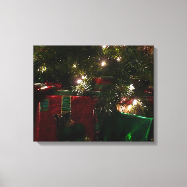 Toile Cadeaux sous l'arbre Noël (Recto)