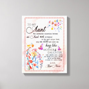 Toile Cadeaux Tantes Lettre À Ma Tante Amour De La Niè