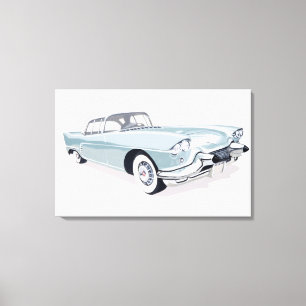 Toile Cadillac 1957 avec la silhouette du conducteur à