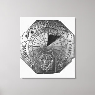 Toile Cadran solaire portatif, du château 1756 de Sierk