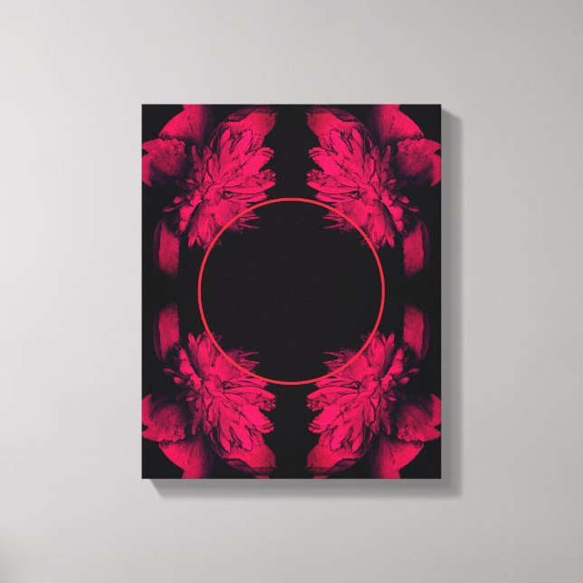 Toile Cadre abstrait de pivoine fuchsia, créez votre pro (Recto)