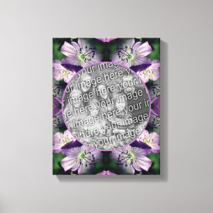 Toile Cadre de Fleur de Géranium Violet Créez Votre Prop