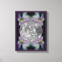 Cadre de pétales de fleurs de clématite Créez votr
