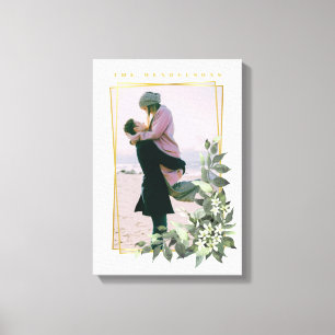 Toile Cadre floral photo personnalisé