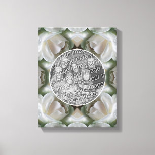 Toile Cadre Rose blanche Créez votre propre photo