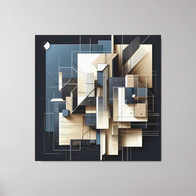 Toile Cadre spatial géométrique (Recto)