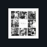Toile Cadres blancs Monogramme Photo Collage<br><div class="desc">Ajoutez vos photos de famille,  monogramme ou tout texte de votre choix.</div>