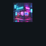 Toile Café Coréen Neon LoFi Art<br><div class="desc">Un café coréen cosy à Séoul,  éclairé par de petites lumières néons,  à l'ambiance artistique de style lofi.</div>