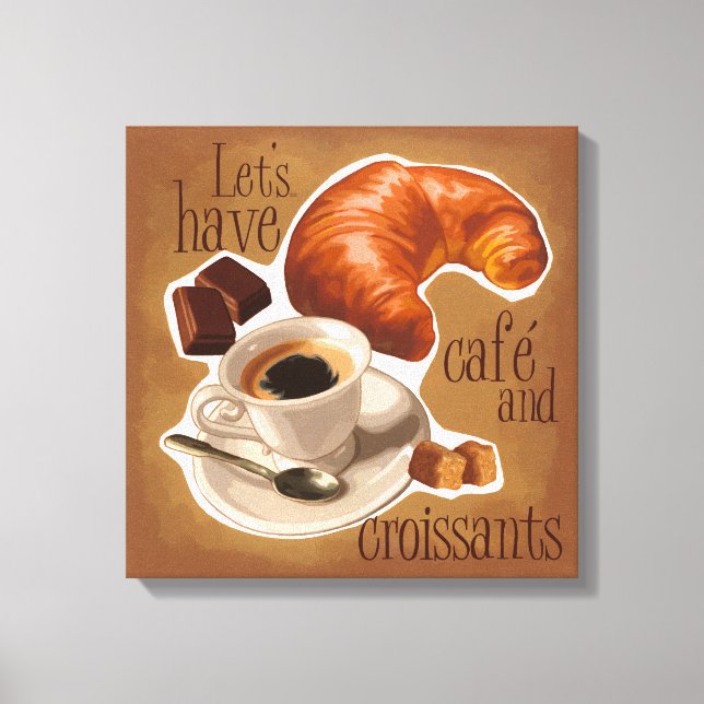 Toile Café et croissants (Recto)