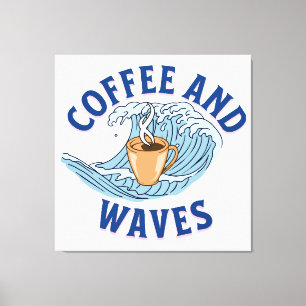 Toile Café et Vagues