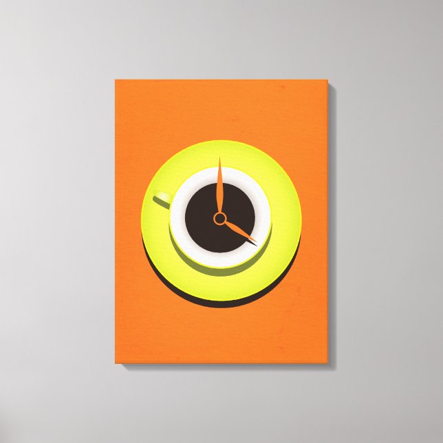 Toile Café Style Vibrant Orange Canvas Imprimer (Recto)