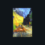 Toile Café Terrasse en soirée par Van Gogh Art<br><div class="desc">Café Terrace at Night - Arles,  France,  1888. Célèbre peinture à l'huile de l'artiste hollandais post-impressionniste Vincent van Gogh. Grande impression de toile d'art.</div>