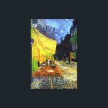 Toile Café Terrasse en soirée par Van Gogh Art<br><div class="desc">Café Terrace at Night - Arles,  France,  1888. Célèbre peinture à l'huile de l'artiste hollandais post-impressionniste Vincent van Gogh. Grande impression de toile d'art.</div>