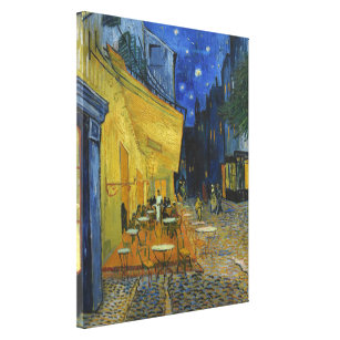 Toile Café Terrasse en soirée   Vincent Van Gogh