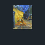 Toile Café Terrasse en soirée | Vincent van Gogh<br><div class="desc">Cafe Terrace at Night (1888) de Vincent van Gogh est une représentation lumineuse et emblématique d'un café extérieur à Arles, en France, sous un ciel étoilé. Le jaune vif du café contraste magnifiquement avec le bleu profond de la nuit, créant une ambiance chaleureuse et accueillante. Les coups de pinceau expressifs...</div>