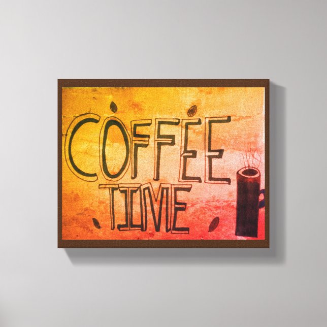 Toile Café Time Wood Wall Art (Recto)