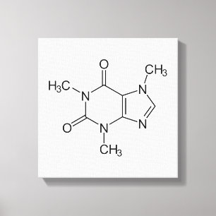 Toile Caféine Molécule Chimie Café Atomes
