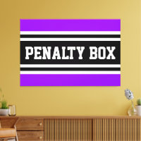 CAGE DE PENALITE Rayures Noir Blanc Violet Clair