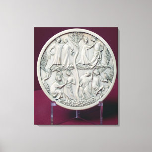 Toile Caisse de miroir dépeignant les scènes courtoises,