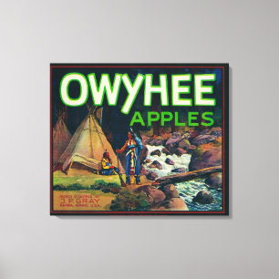 Toile Caisse LabelNampa, identification d'Owyhee Apple