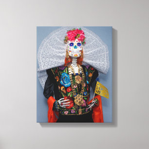 Toile Calavera Catrina Tehuana