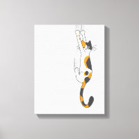 Calico Cat Accroché| Amoureux des chats amusante