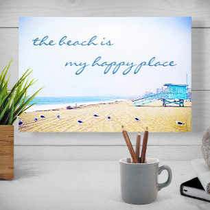 Toile California Coast Beach Photo My Happy Place Script