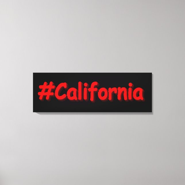 Toile "#California" Joli Design. Commandez dès maintenan (Recto)