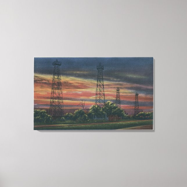 Toile CaliforniaSunset View of California Oil (Recto)