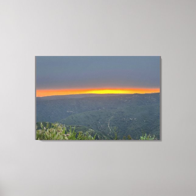 Toile Californie, Laguna Beach Mountain Sunset (Recto)