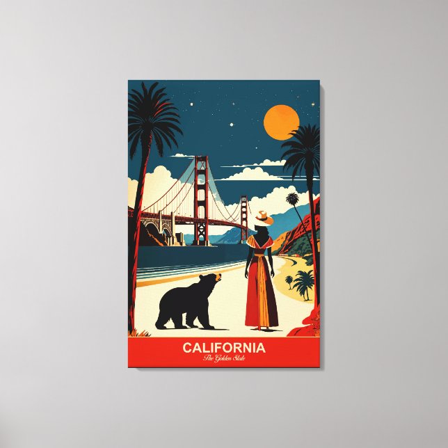 Toile Californie : L'État d'or (Recto)