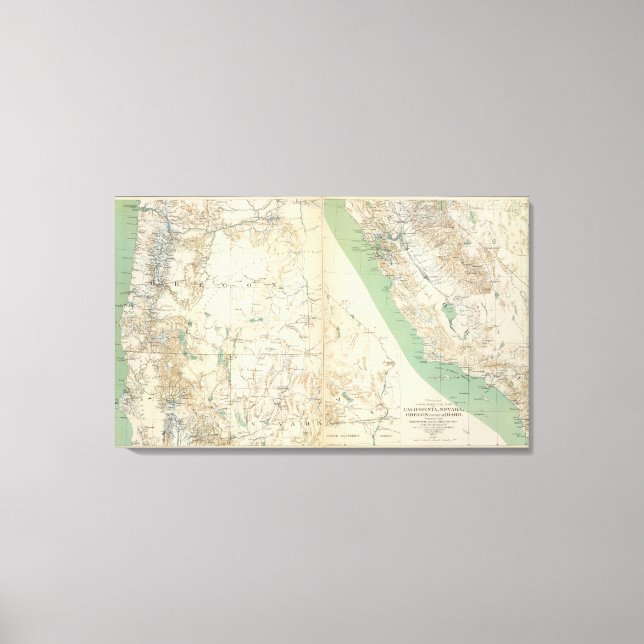 Toile Californie, Nevada, Oregon (Recto)