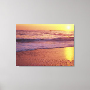 Toile Californie, près de Santa Cruz, vue de la plage à