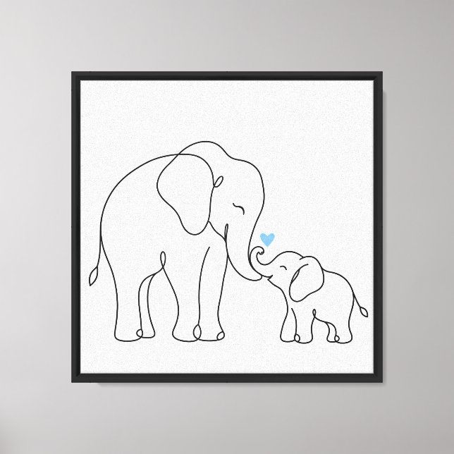 Toile Câlins tendres d'éléphant (Recto)