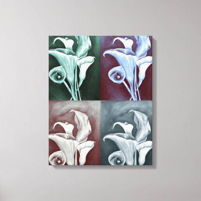 Toile Calla Lilies en Motif de Bohême (Recto)