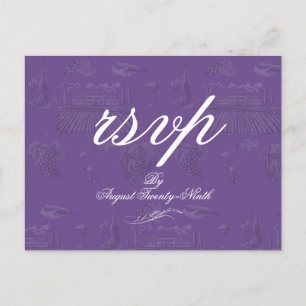 Toile & Calligraphie Carte postale RSVP de mariage