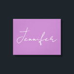 Toile Calligraphie Élégant Lavande Plain Nom simple<br><div class="desc">Ce produit était très bon et j'adore comme il est facile pour la conception de personnaliser. Le design était très simple,  donc je suis très heureux quand je crée.</div>