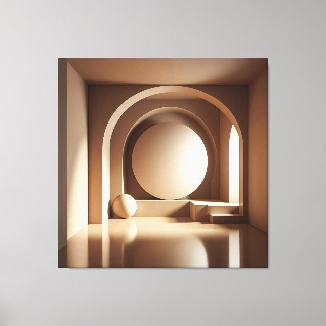 Toile Calme Géométrique – Architecture Minimaliste (Recto)