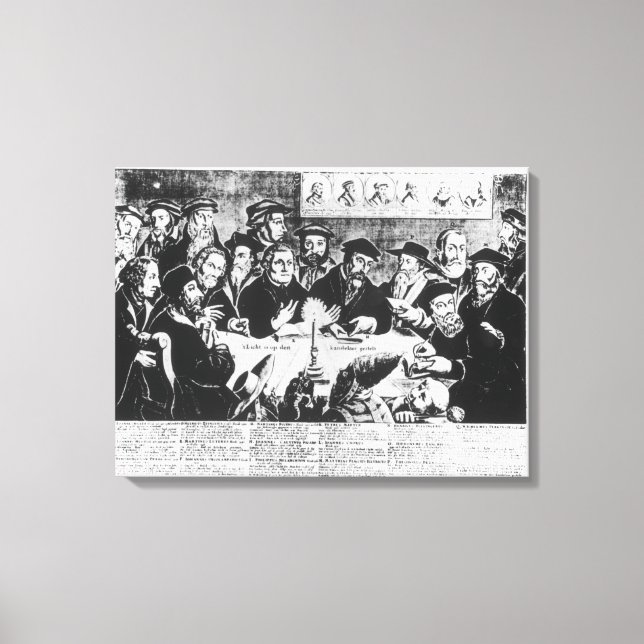 Toile Calvin et Luther (gravure) (Recto)